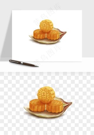 手绘月饼中秋png免抠