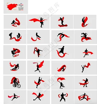 运动校园走廊文化墙运动人物校园文化