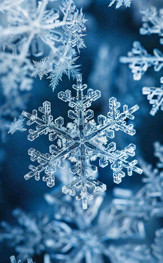 冬天寒冷白雪结冰小寒摄影图