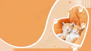 宠物常识宠物攻略猫狗卡通插画背景