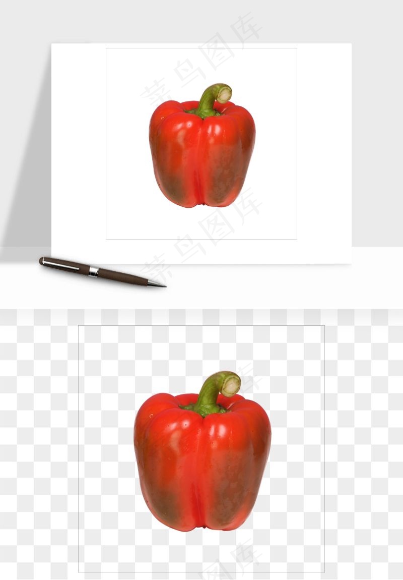 青圆椒蔬菜png免抠