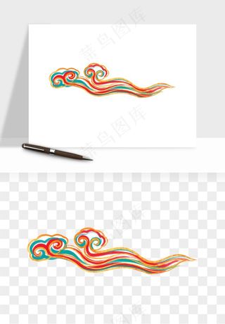 国潮敦煌云纹祥云云彩png免抠