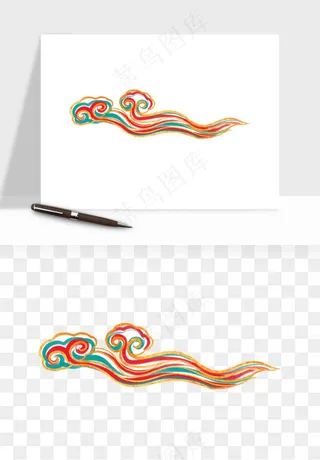 国潮敦煌云纹祥云云彩png免抠