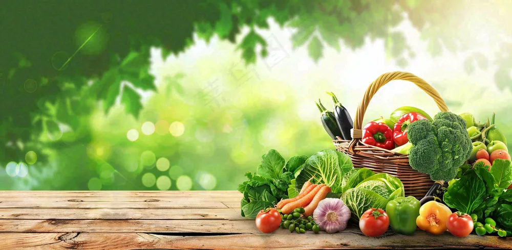 农林蔬果生鲜店水果店蔬菜店背景