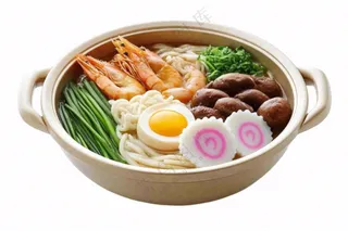 海鲜乌冬面食物免抠