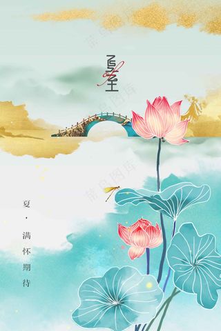 夏至节气传统活动海报