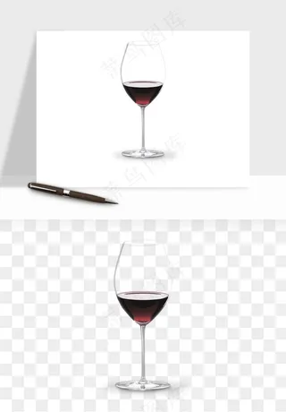 红酒玻璃酒杯png免抠