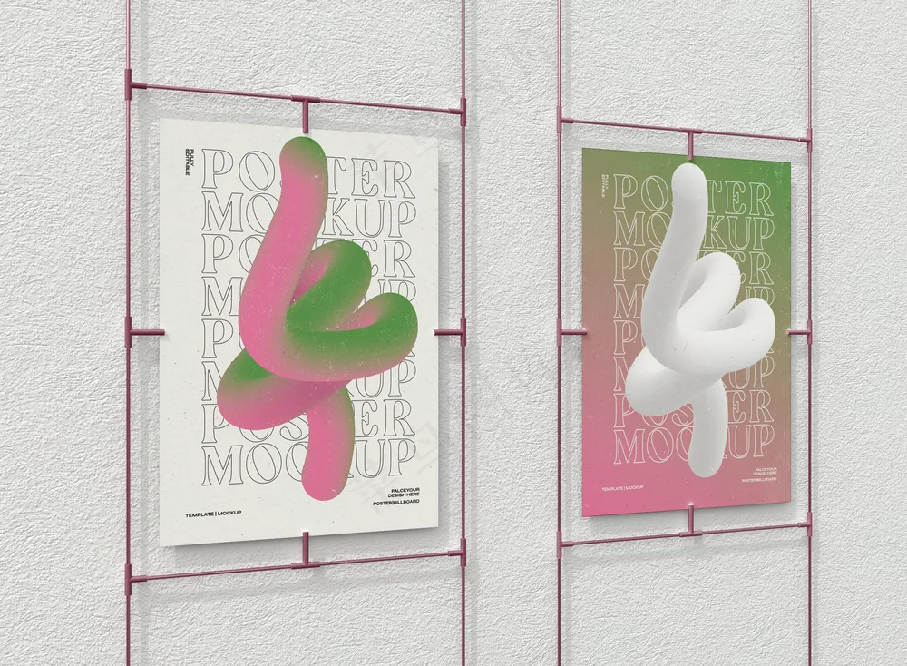 户外墙贴广告海报样机-21