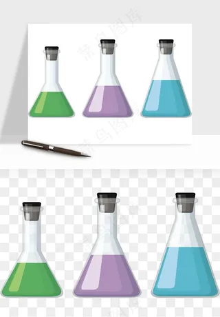 卡通化学实验设备器材png免抠图
