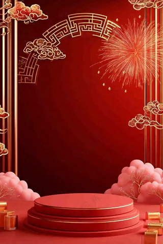 年货节促销电商背景