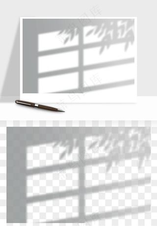 阴影植物窗户投影免抠元素