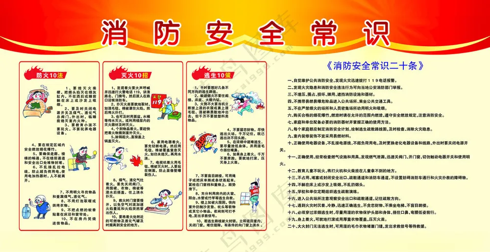 消防安全展板设计广告设计