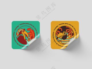 方形不干胶贴纸logo标签样机psd模板-6