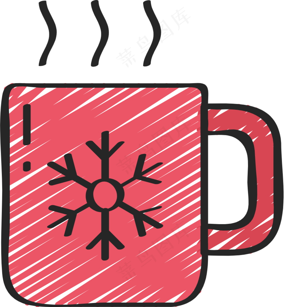 冬日热饮 铅笔手绘图标icon