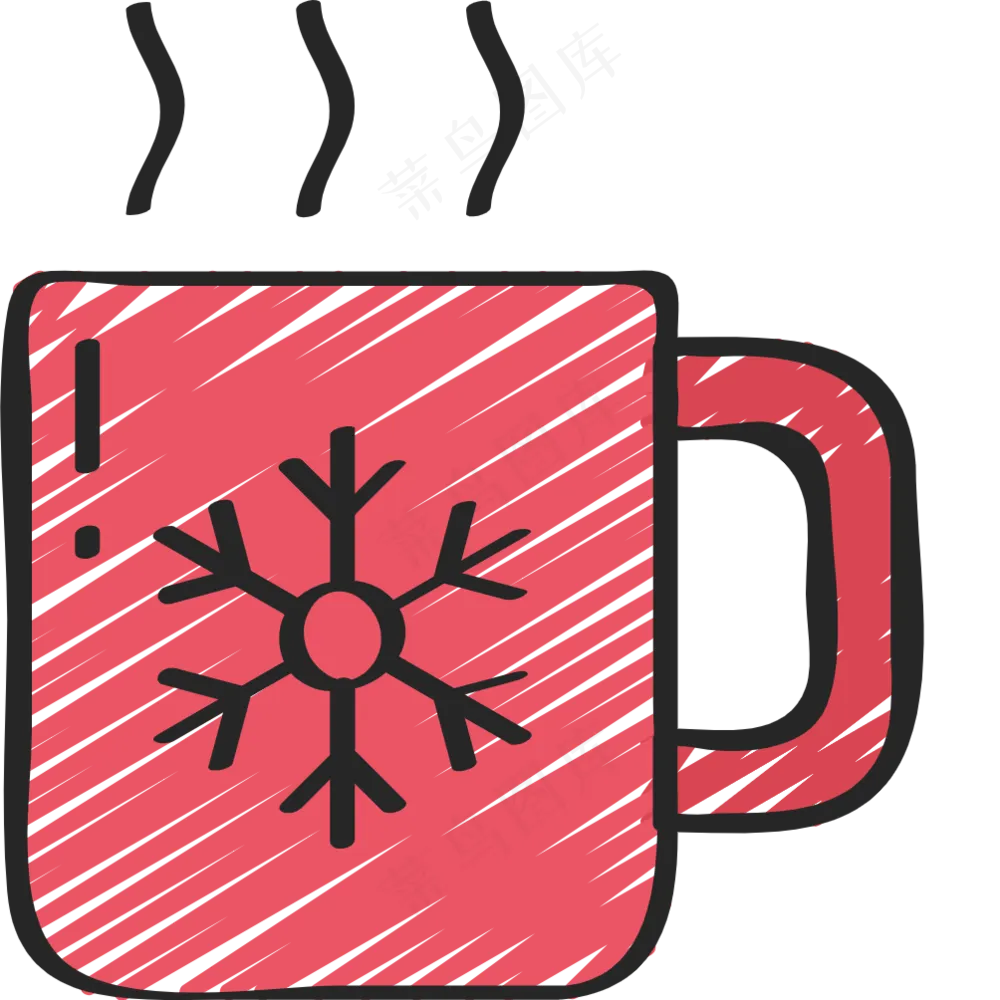 冬日热饮 铅笔手绘图标icon