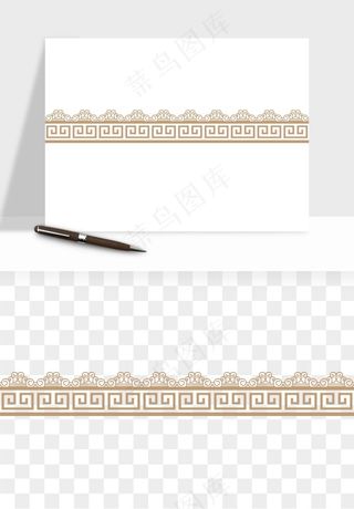 中式边框图案矢量png免抠