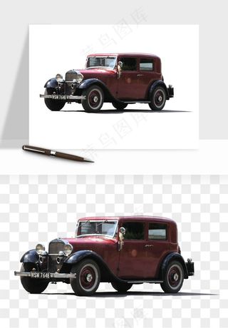 复古汽车交通工具png免抠