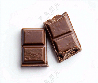 黑巧巧克力美味美食摄影图