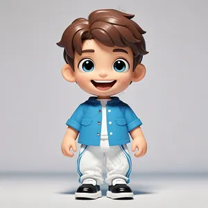卡通小男孩