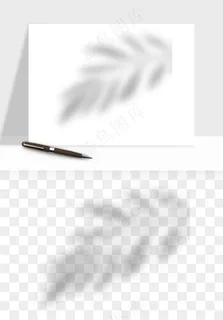 阴影植物窗户投影免抠元素