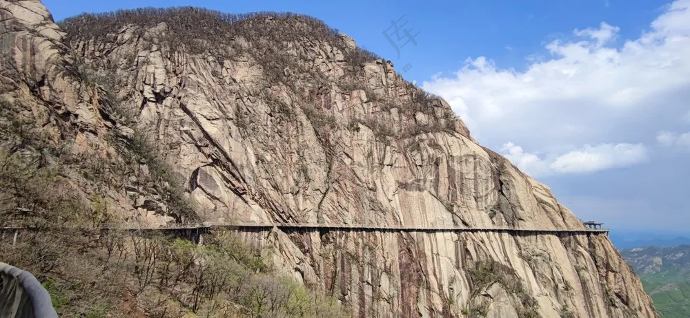 震撼，人类工程，山间栈道