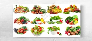 免扣蔬菜健康PSD分层素材海报