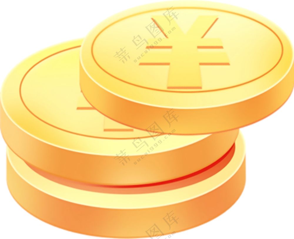 金色的金币装饰