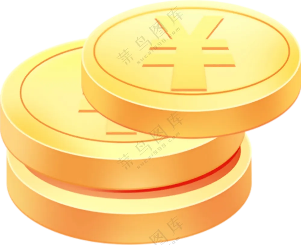 金色的金币装饰