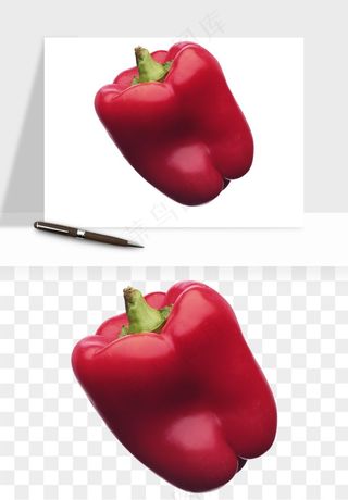青圆椒蔬菜png免抠