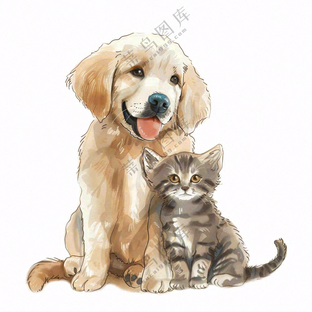 猫狗朋友萌宠宠物动物免抠