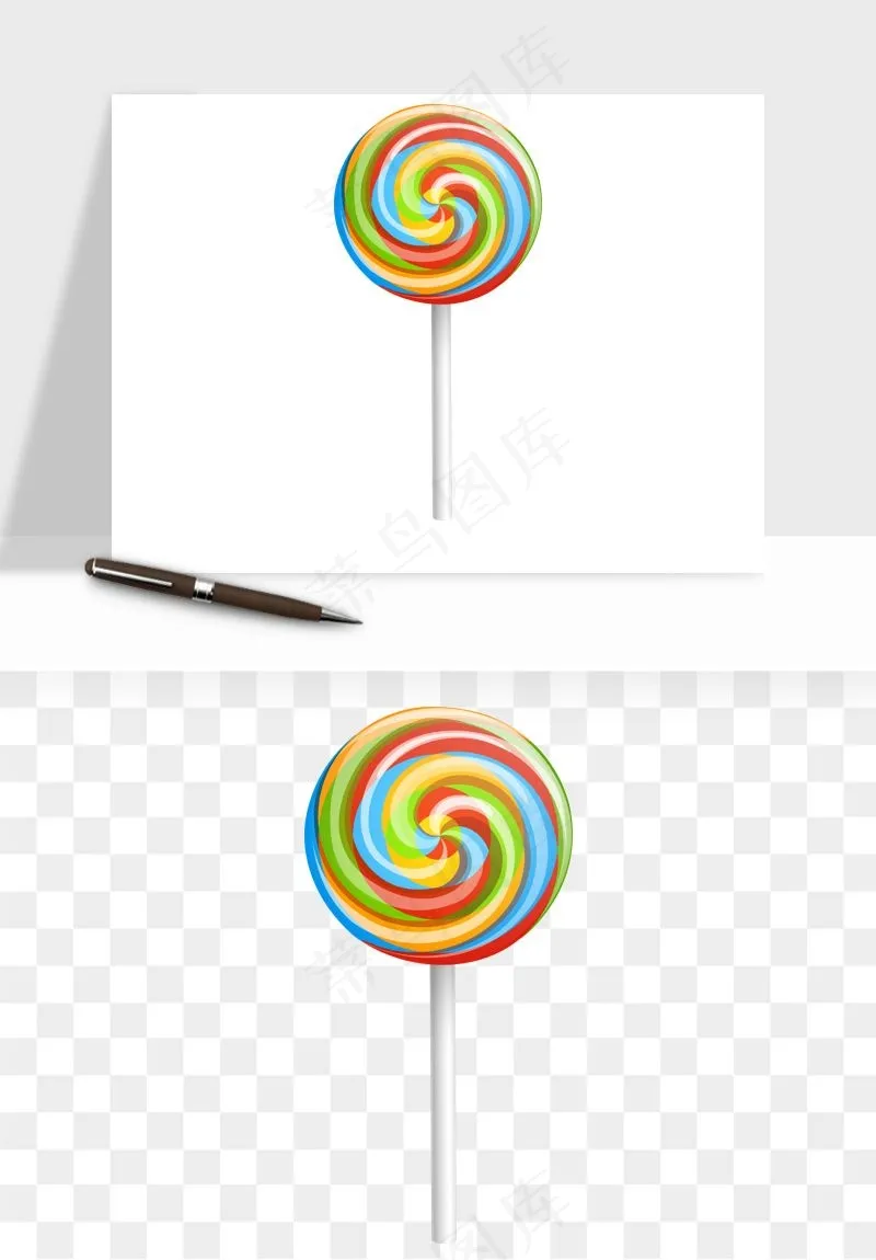 棒棒糖圈圈糖png免抠