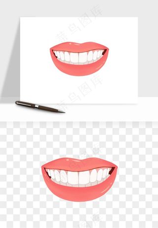 手绘牙齿矫正拔牙png免抠