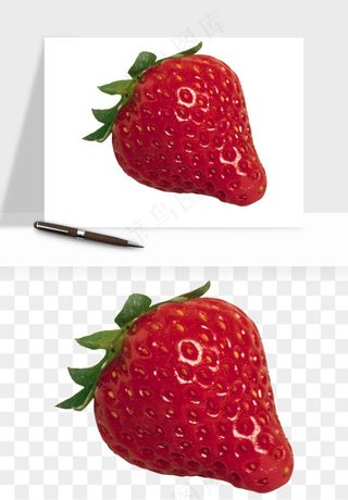 草莓水果png免抠