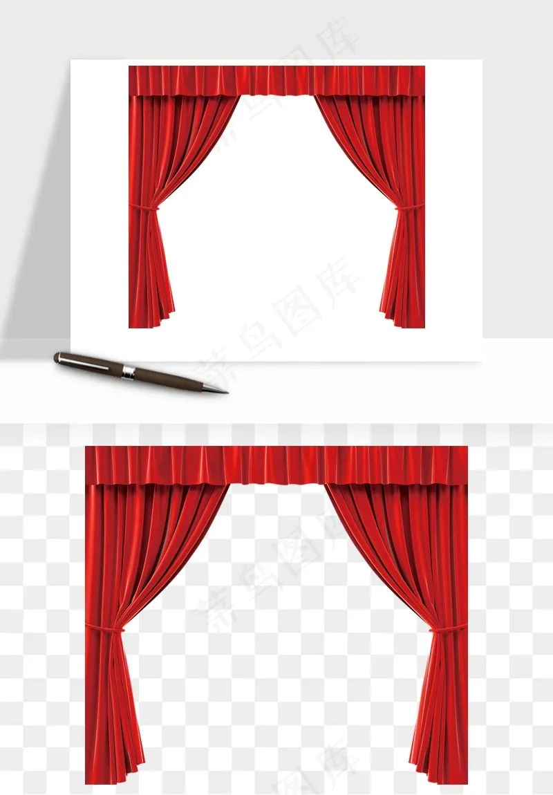 窗帘幕布帷幕png免抠