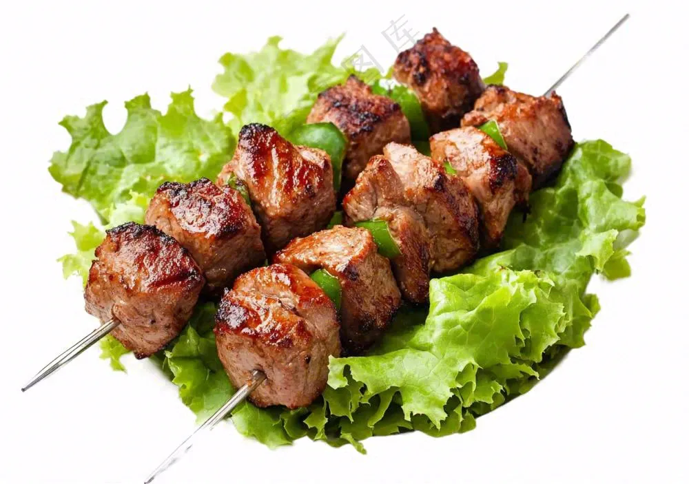 烤肉烤串青菜美食免抠