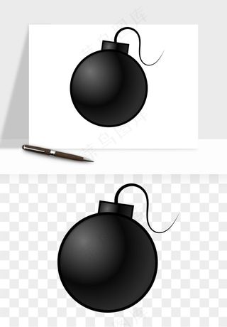 卡通地雷炸弹png免抠