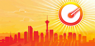 高温预警通知公告背景