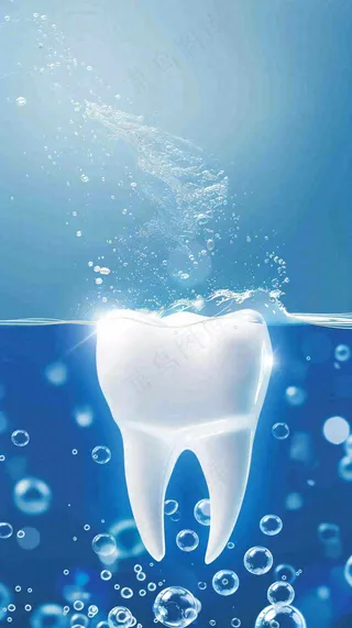 牙医牙科牙齿清洁美白插画背景