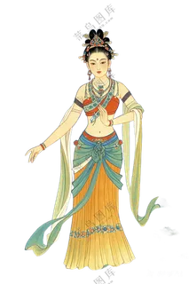 免抠工笔画中国风飞天仙女人物