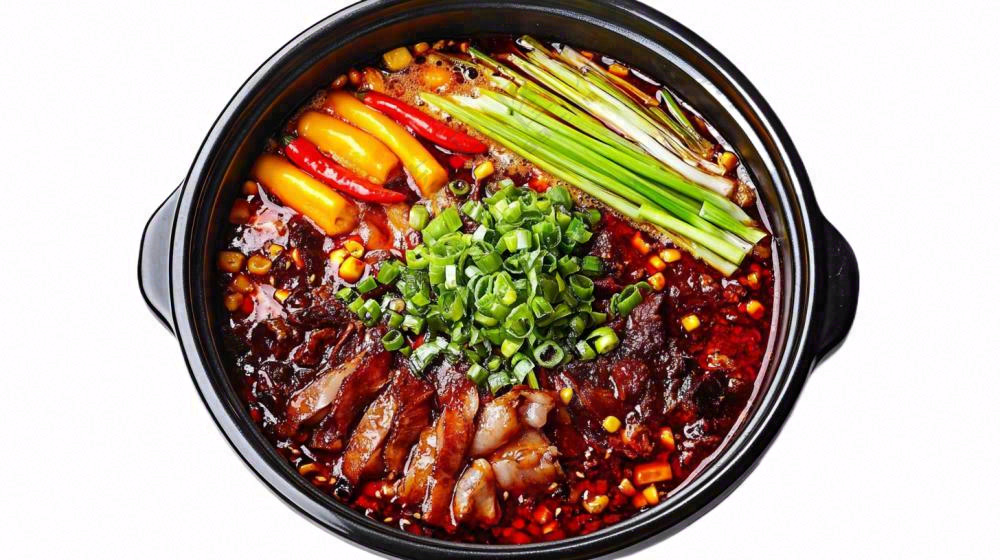 香辣麻辣鸡肉红油美食摄影图免抠