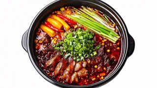 香辣麻辣鸡肉红油美食摄影图免抠