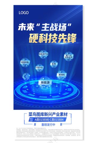 蓝色科技感金融海报