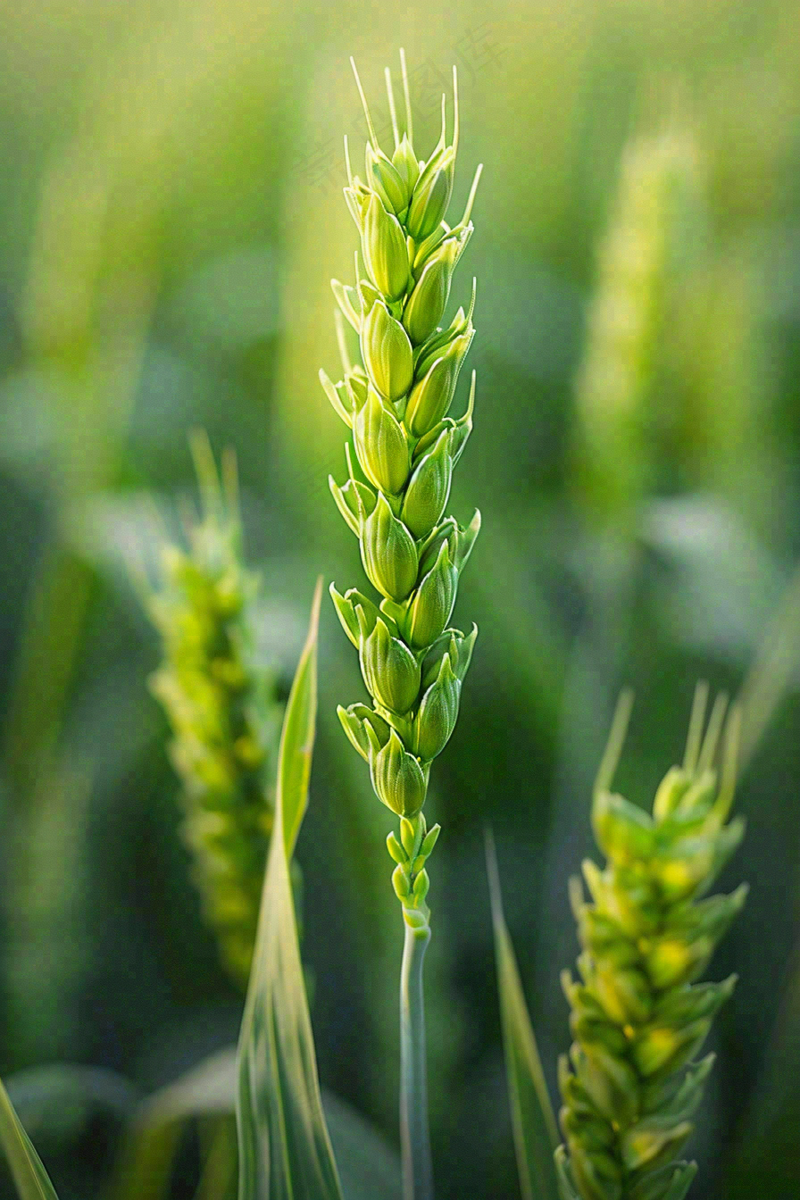 绿色小麦麦田小满芒种摄影图