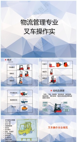 紫色职场风叉车操作安全规范(图版)