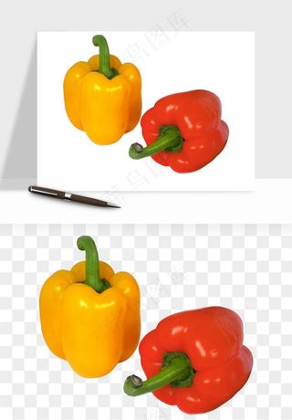 青圆椒蔬菜png免抠