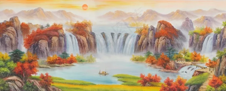 鸿运当头喷绘原图