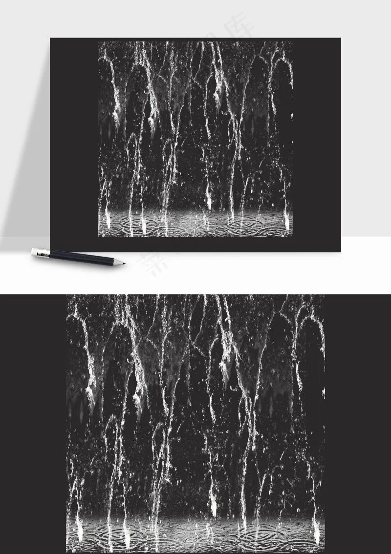 雨水雨滴水珠下雨元素png免抠