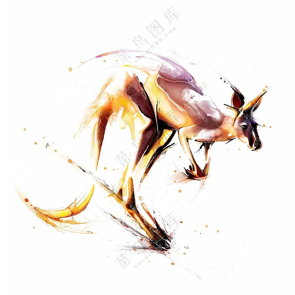 袋鼠插画素材