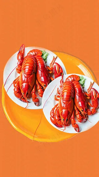 中餐美食小龙虾背景