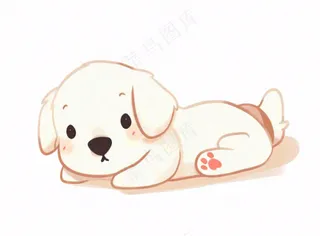 小狗宠物动物卡通插画免抠